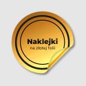Naklejki na zlotej folii