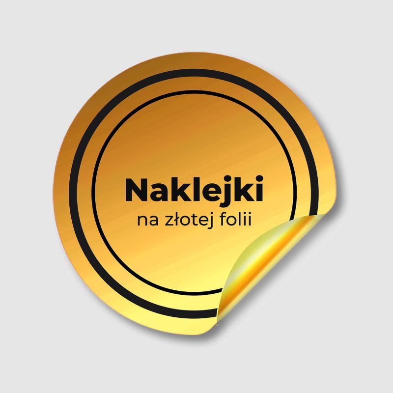 Naklejki na złotej folii