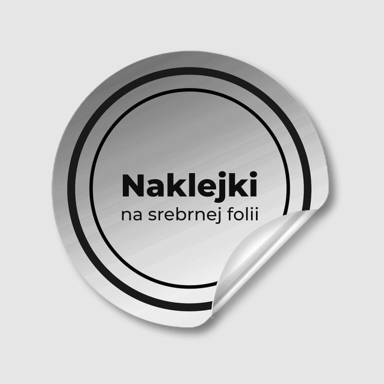 naklejki na srebrnej folii