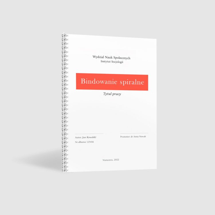 spiralowanie dokumentow bindowanie drutowe