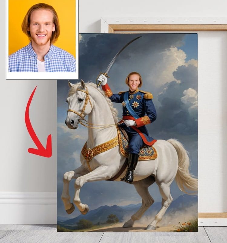 Napoleon na koniu - Królewski portret