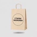 papierowa torba z nadrukiem