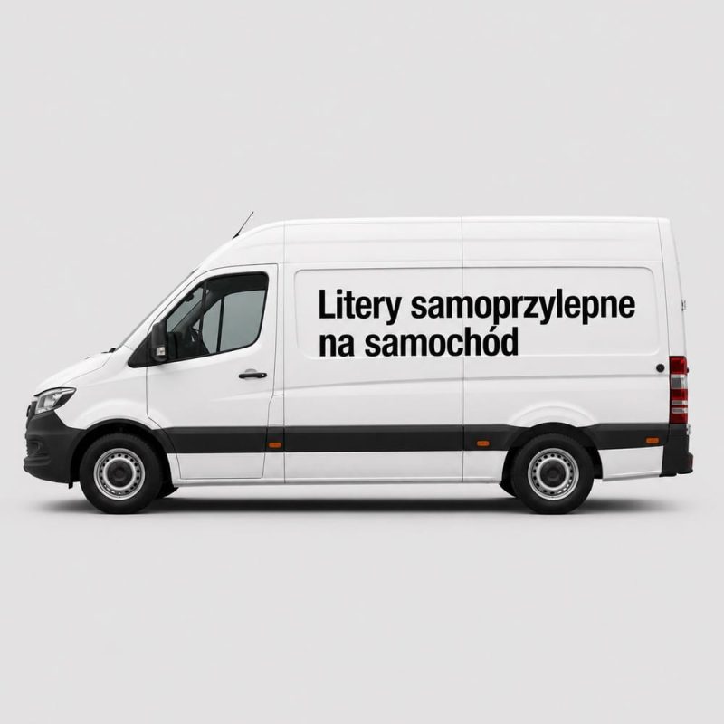 Litery samoprzylepne na samochód